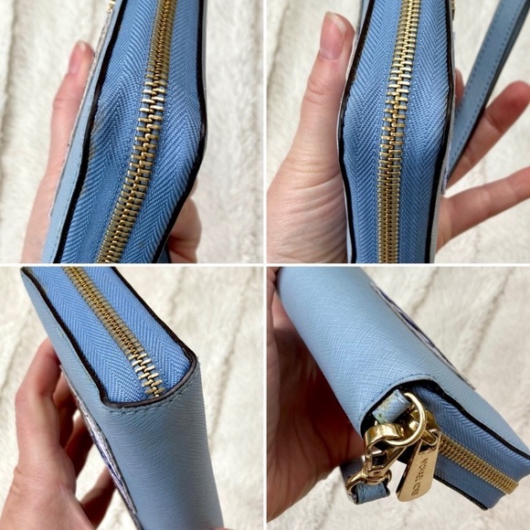 Michael Kors Large Blue Continental Wallet Customized Taylor Swift Patches - Picture 9 of 15